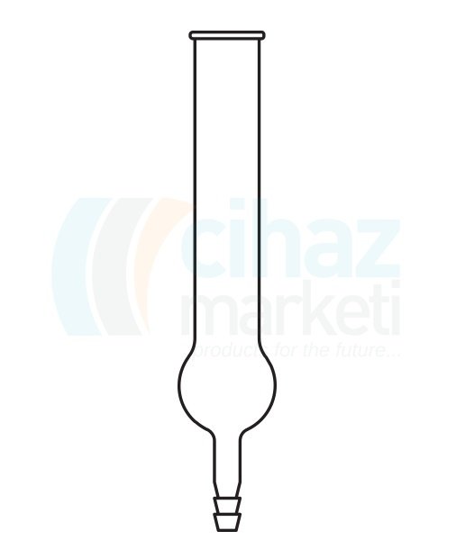 Çalışkan Cam Teknik LG024.04.1313 Kurutma Tüpü, Dik Tip Uzunluk * Çap 130 x 13mm