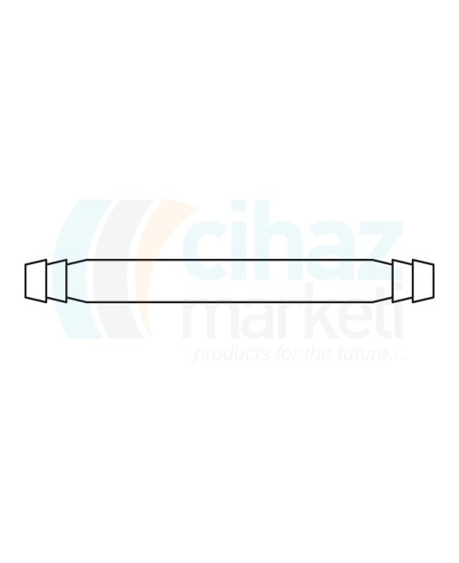 Çalışkan Cam Teknik LG024.06.0011 Hortumluk, Düz Tip 11mm Çap, 115mm Uzunluk