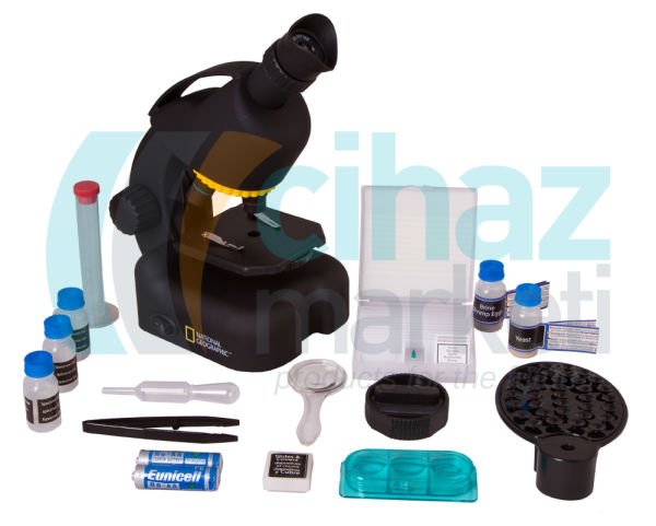 Bresser National Geographic 40–640x Mikroskop, Akıllı Telefon Adaptörlü