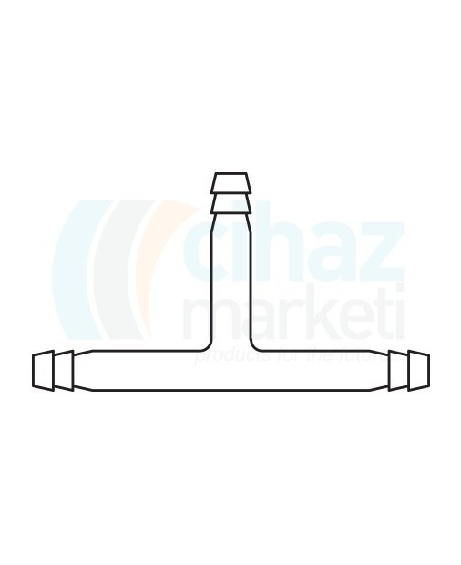 Çalışkan Cam Teknik LG024.07.0010 Hortumluk, T Tip, Üç Yollu 10 mm Çap