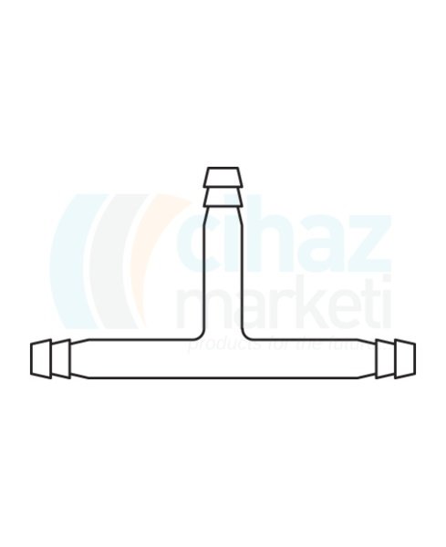 Çalışkan Cam Teknik LG024.07.0010 Hortumluk, T Tip, Üç Yollu 10 mm Çap