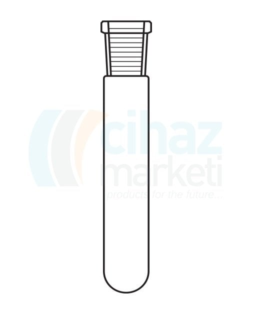 Çalışkan Cam Teknik LG024.09.1610 Test Tüpü, Şilifli 16 x 100mm Dış Çapı x Uzunluk, NS: 14.5/23