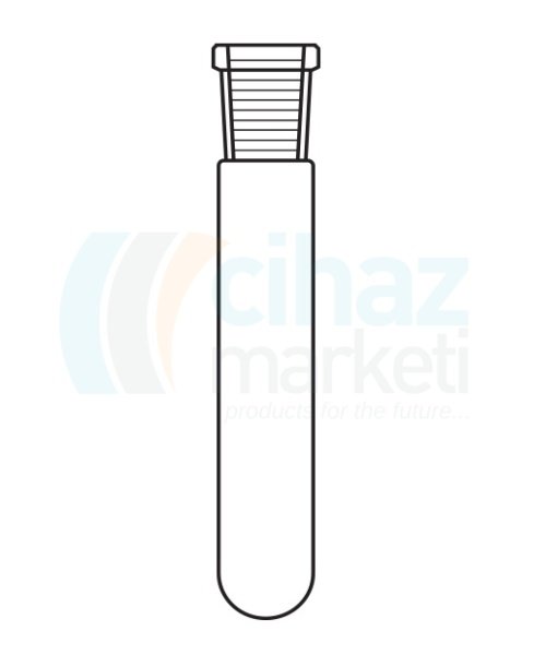 Çalışkan Cam Teknik LG024.09.1616 Test Tüpü, Şilifli 16 x 160mm Dış Çapı x Uzunluk, NS: 14.5/23