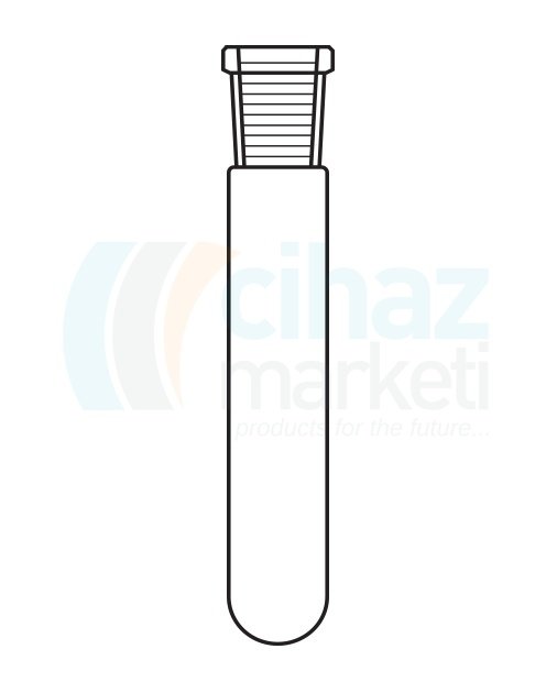 Çalışkan Cam Teknik LG024.09.1818 Test Tüpü, Şilifli 18 x 180mm Dış Çapı x Uzunluk, NS: 14.5/23