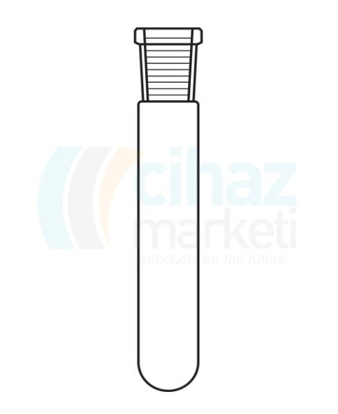 Çalışkan Cam Teknik LG024.09.1818 Test Tüpü, Şilifli 18 x 180mm Dış Çapı x Uzunluk, NS: 14.5/23