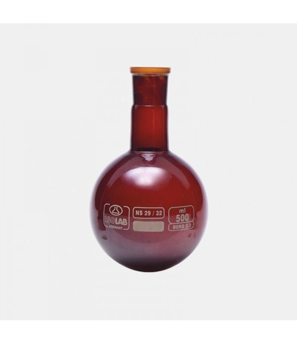 ISOLAB 030.12.901 balon - dibi yuvarlak - amber - şilifli - 1000 ml - NS29/32