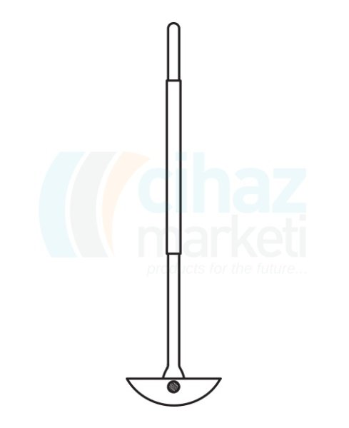 Çalışkan Cam Teknik LG024.11.0410 Karıştırma Şaftı, PTFE Uçlu 10mm x 160 mm Şaft Çapı * Şaft Uzunluğu, 410 mm Uzunluk