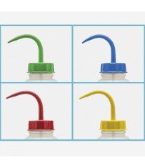 ISOLAB 062.09.05G piset - geniş boyun - PE - 500 ml - yeşil kapak