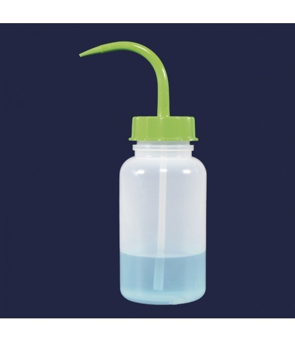 ISOLAB 062.09.05B piset - geniş boyun - PE - 500 ml - mavi kapak