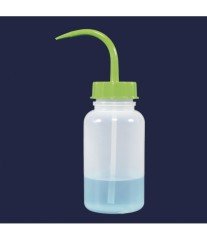 ISOLAB 062.09.05B piset - geniş boyun - PE - 500 ml - mavi kapak