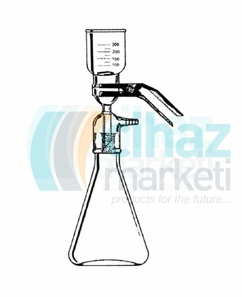 Çalışkan Cam Teknik LG027.03.0250 Vakum Filtrasyon Seti (Askıda katı madde düzeneği) 500 ml Erlen Hacmi