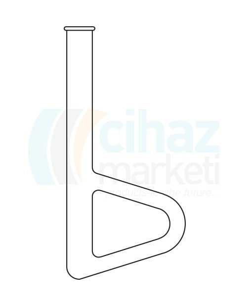 Çalışkan Cam Teknik LG024.13.3020 Erime Noktası Tayin Tüpü (Asit Tabancası, Thiele Tipi) 30mm Dış Çapı, 20mm Boy