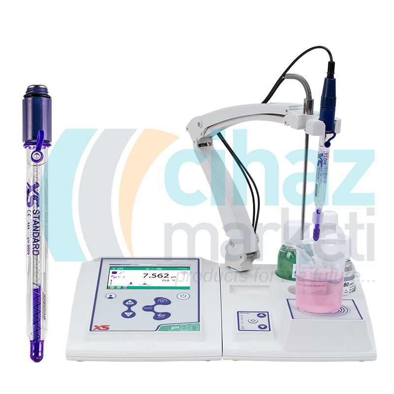 XS Instruments PH 80 PRO STIRRER Manyetik Karıştırıcılı Elektrod Standlı Masaüstü pH Metre + XS Standard pH Elektrotu