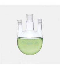 ISOLAB 030.43.901 balon - dibi yuvarlak - 3 boyunlu - paralel yan boyun - merkez boyun : NS 24/29 - yan boyun(lar) : NS 14/ 23 - 1000 ml