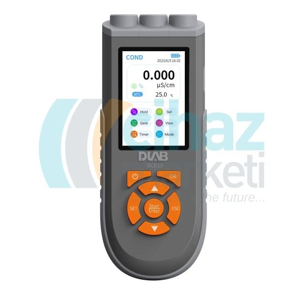 DLAB DCD10 Taşınabilir Multiparametre Ölçer, İletkenlik, TDS, Tuzluluk, Direnç, Polarografik Tip DO ve Sıcaklık Ölçer, DCON201T İletkenlik Probu ve DDO01-2M-H Polarografik DO Probu ile