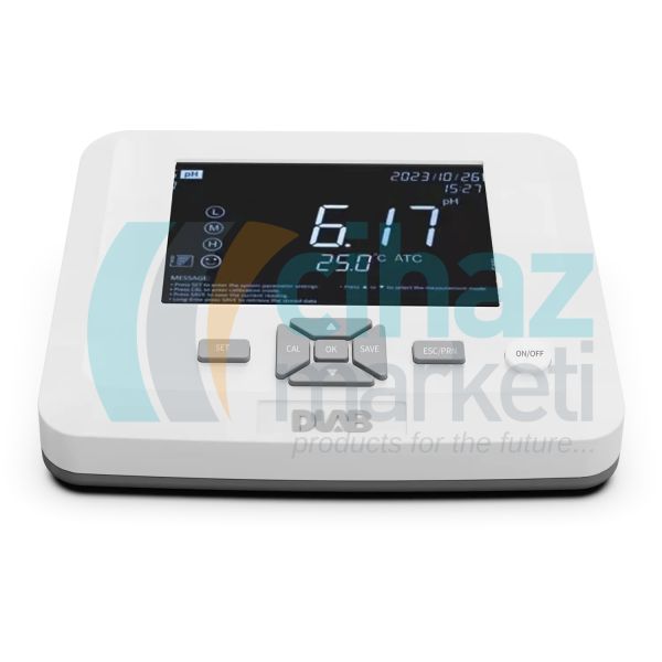 DLAB DPCD100 Masaüstü pH, ORP, İletkenlik, TDS, Tuzluluk, Direnç, Polarografik Tip DO ve Sıcaklık Ölçer, D201T ATC Plastik pH Probu, DCON201T Plastik ATC İletkenlik Probu ve DDO01-2M Polarografik DO Probu ile