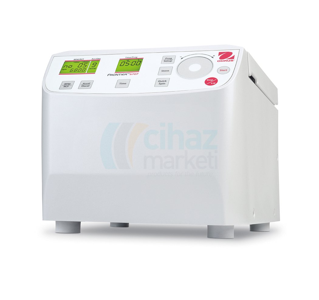 OHAUS FC5707-K Santrifüj, 200-6800 rpm, RCF 4445g, 8x15 ml Açılı Rotor Dahil