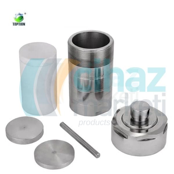TOPTION TOPT-HT500 Hidrotermal Sentez Reaktörü, Paslanmaz Çelik , 500 ML PTFE insert , 220 C , Max 30 Bar