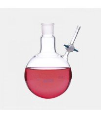 ISOLAB 030.58.100 balon - azot - yuvarlak dipli - musluklu - dişi şilif : NS 14/23 - 100 ml