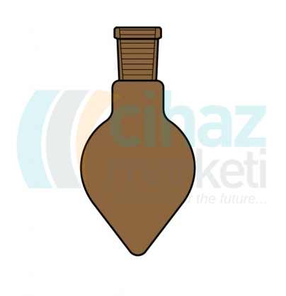 Çalışkan Cam Teknik LG006.12.2904 Balon, Kalp Tipi, Amber, 250 ml Hacim, NS:  29/32