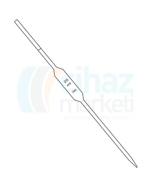 Çalışkan Cam Teknik LG025.22.0025 Pipet, Bullu 25 ml Hacim