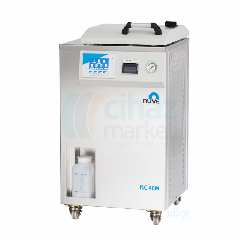 NÜVE NC 40M Dik Tip Laboratuvar Buharlı Sterilizatörü (Otoklav) 105 °C - 135 °C / 40 L