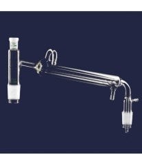 ISOLAB 065.56.002 distilasyon bağlantıları - kondenserli - vakum adaptörlü - erkek şilifl(ler) : NS 14/23 - kondenser uzunluğu 250 mm