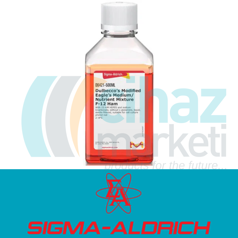 Sigma-Aldrich D6421-500ML DMEM/F-12 WITH HEPES, SODIUM BICARBONATE AND SODIUM PYRUVATE, WITHOUT ʟ-GLUTAMINE, LIQUID, STERILE-FILTERED, SUITABLE FOR CELL CULTURE
