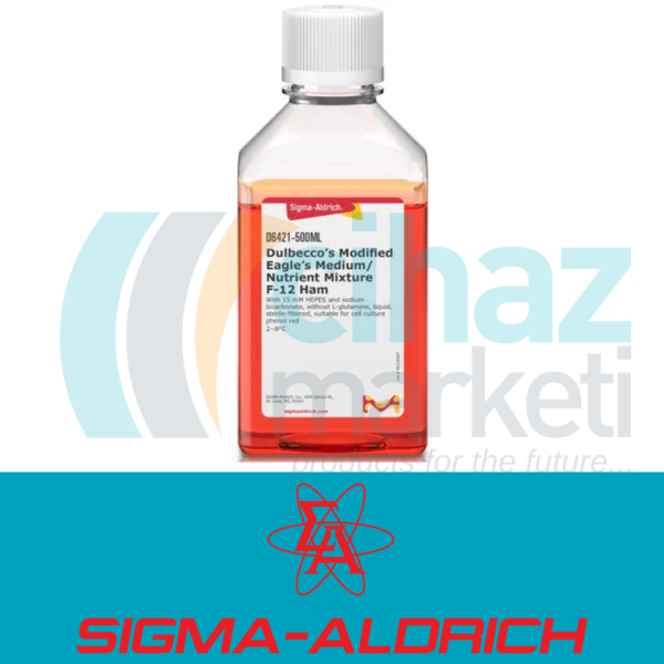 Sigma-Aldrich D6421-500ML DMEM/F-12 WITH HEPES, SODIUM BICARBONATE AND SODIUM PYRUVATE, WITHOUT ʟ-GLUTAMINE, LIQUID, STERILE-FILTERED, SUITABLE FOR CELL CULTURE