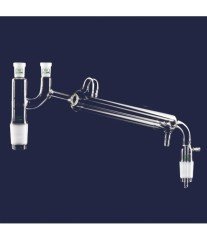 ISOLAB 065.58.002 distilasyon bağlantıları - kondenserli & Claisen başlıklı - vakum adaptörlü - erkek şilif(ler) : NS 14/23 - kondenser uzunluğu 250 mm