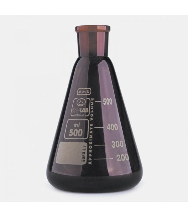 ISOLAB 028.11.053 erlen - cam - şilifli - amber - 50 ml - NS29/32