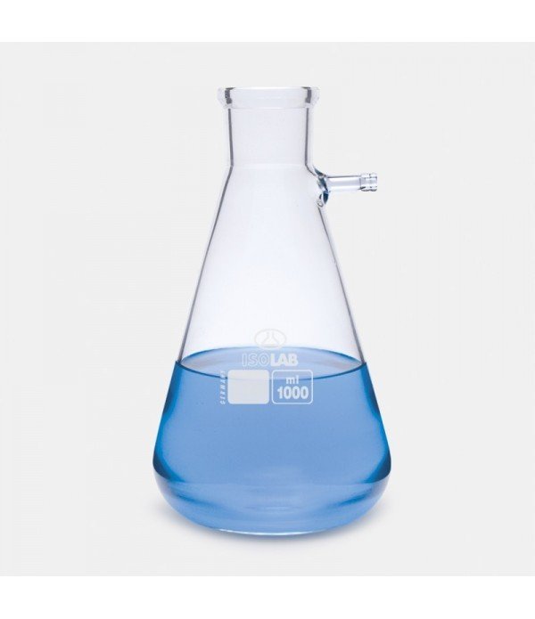 ISOLAB 040.01.500 erlen - nuçe - cam - cam su giriş borulu - 500 ml