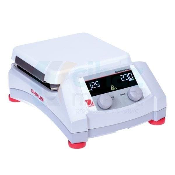 OHAUS e-G51HS07C Isıtıcılı Manyetik Karıştırıcı, 60-1600 rpm, Oda Sıc-500°C, 15l, 17.8x17.8cm, Seramik, Dijital