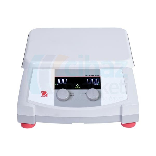 OHAUS e-G51HS10C Isıtıcılı Manyetik Karıştırıcı, 60-1600 rpm, Oda Sıc-500°C, 18l, 25.4x25.4cm, Seramik, Dijital