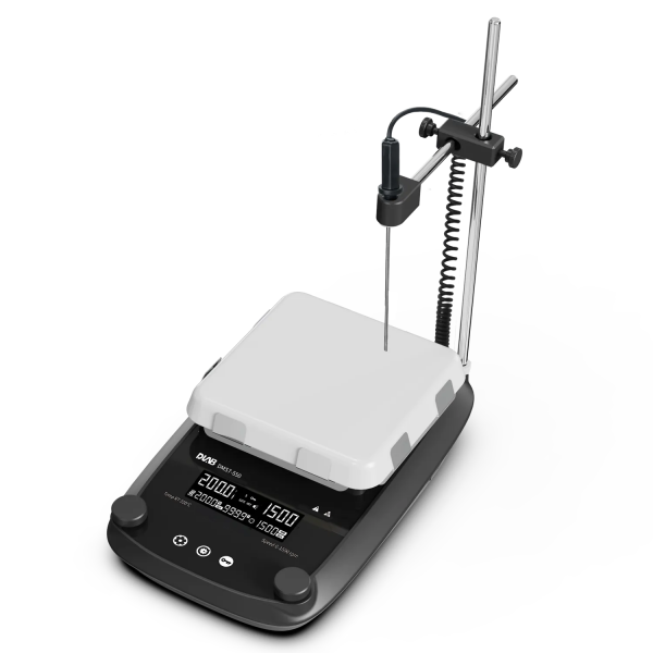 DLAB DMS7-550M Package - LCD Dijital Kontrollü 7 İnç Güçlü Isıtmalı Manyetik Karıştırıcı (Zamanlayıcılı) + Sıcaklık Sensörü ve Destek Kelepçesi Dahil