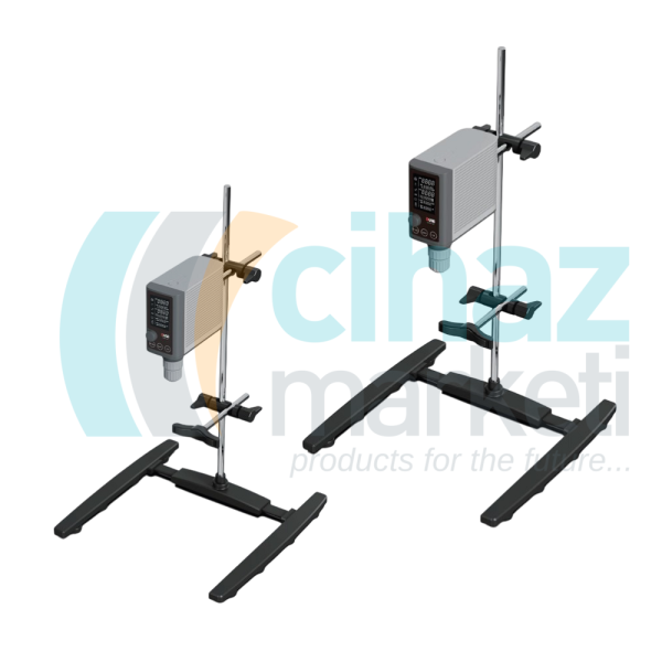 DLAB OS-T60-Plus Package-1 - LCD Dijital Zamanlayıcılı Mekanik Karıştırıcı + Stant + Şaft