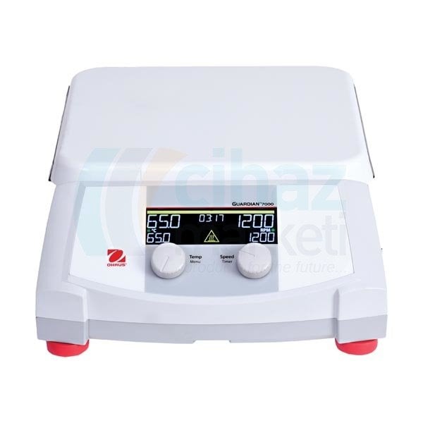 OHAUS e-G71HS10C Isıtıcılı Manyetik Karıştırıcı, 60-1600 rpm, Oda Sıc-500°C, 18L, 25.4x25.4cm, Seramik, Dijital