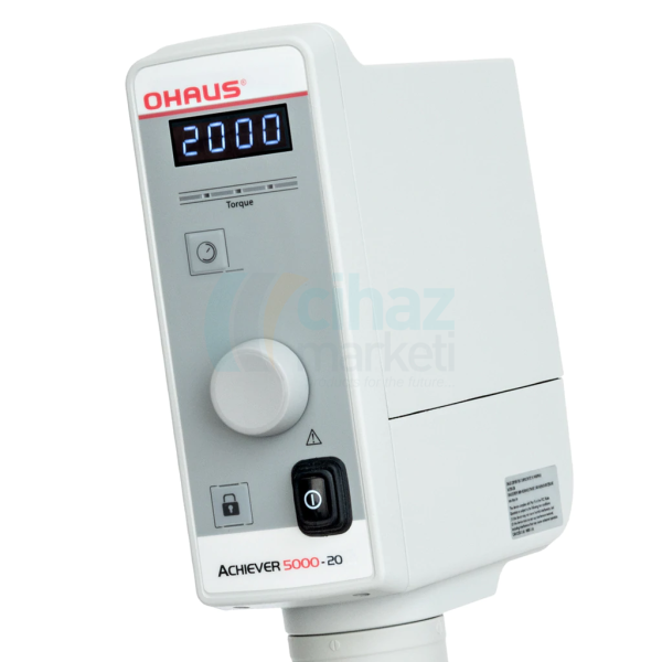 OHAUS e-A51ST020 Mekanik Karıştırıcı, 25 Litre Kapasite, 30-2000 rpm Hız, 20 Ncm Tork, Tek Cihaz
