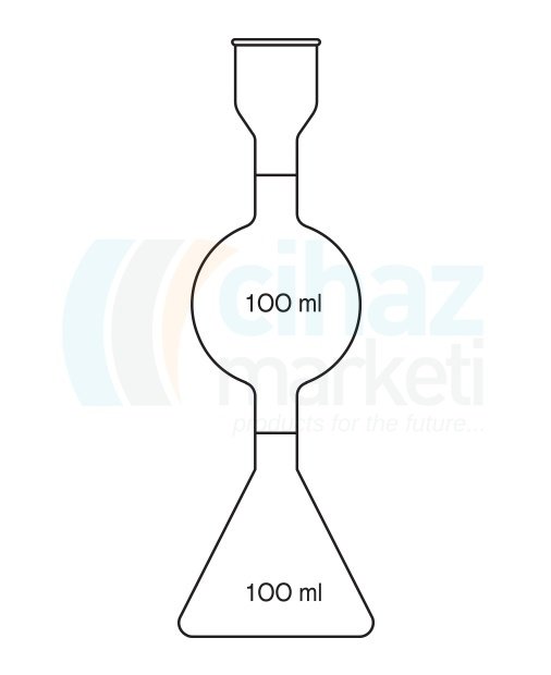 Çalışkan Cam Teknik LG025.38.0100 Engler vizkozite balonu 100 + 100 ml Hacim