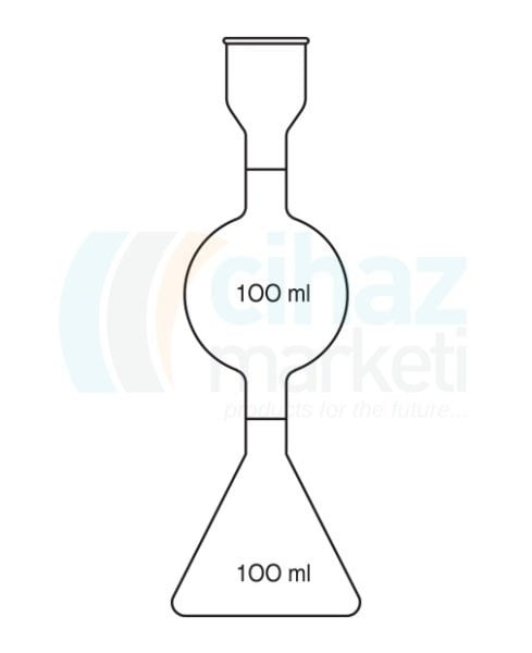 Çalışkan Cam Teknik LG025.38.0100 Engler vizkozite balonu 100 + 100 ml Hacim
