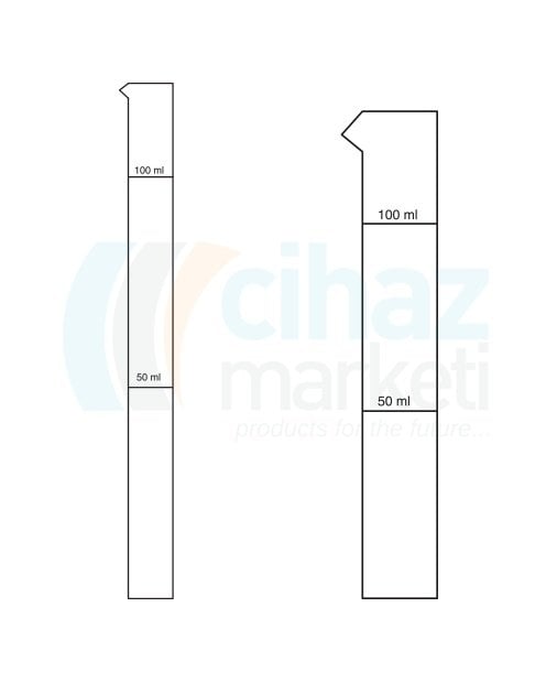 Çalışkan Cam Teknik LG025.39.2030 Nessler tüpü 50 ml Hacim, 20 x300 mm Çap x Boy