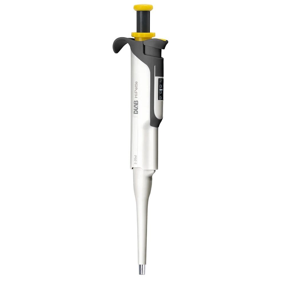 DLAB HiPette Renkli, Tek Kanallı ‘Ayarlanabilir Hacimli’ Tam Otoklavlanabilir Mekanik Pipet 2-20µl