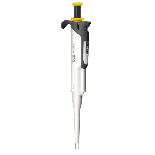 DLAB HiPette Renkli, Tek Kanallı ‘Ayarlanabilir Hacimli’ Tam Otoklavlanabilir Mekanik Pipet 2-20µl