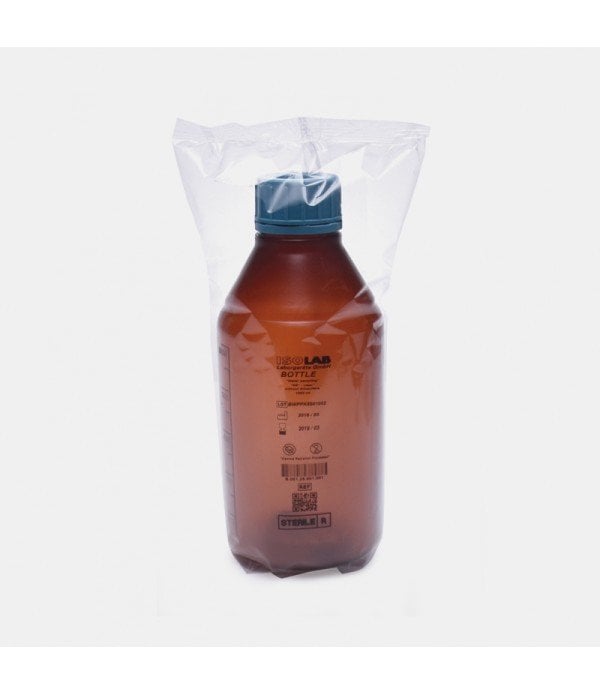 ISOLAB 061.16.100 şişe - ISO - vida kapaklı - orta boyun - P.P - şeffaf - 100ml - steril