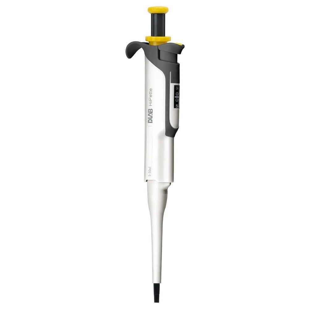 DLAB HiPette Renkli, Tek Kanallı ‘Ayarlanabilir Hacimli’ Tam Otoklavlanabilir Mekanik Pipet 10-100µl