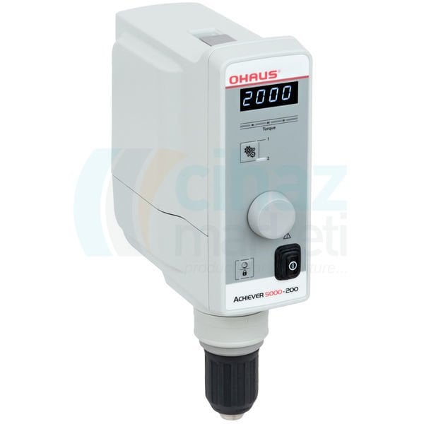 OHAUS e-A51ST200 Mekanik Karıştırıcı, 200 Litre Kapasite, 6-2000 rpm Hız, 200 Ncm Tork, Tek Cihaz