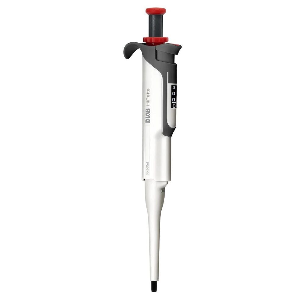 DLAB HiPette Renkli, Tek Kanallı ‘Ayarlanabilir Hacimli’ Tam Otoklavlanabilir Mekanik Pipet 30-300µl