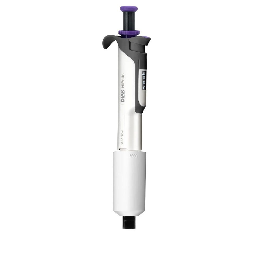 DLAB HiPette Renkli, Tek Kanallı ‘Ayarlanabilir Hacimli’ Tam Otoklavlanabilir Mekanik Pipet 500-5000µl