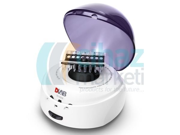 DLAB D1008 Mavi Kapaklı Mikro Santrifüj 0.2 / 0.5 /1.5 / 2.0 mL X 8 / 7000 rpm