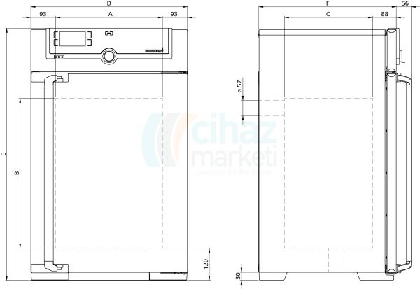 Memmert UN75 Etüv 74 L / +5 °C ~ +300 °C